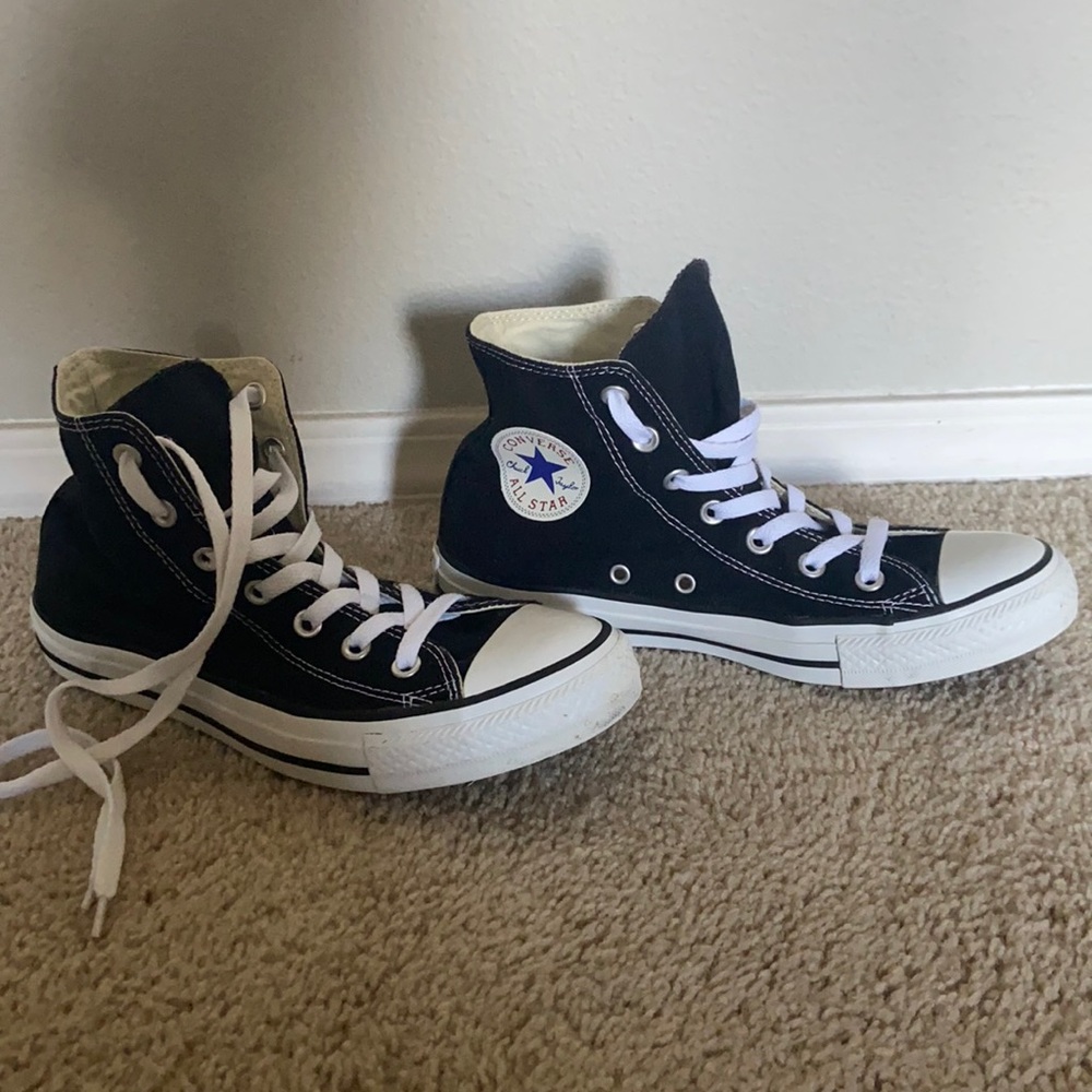 Black High Top Converse All Stars